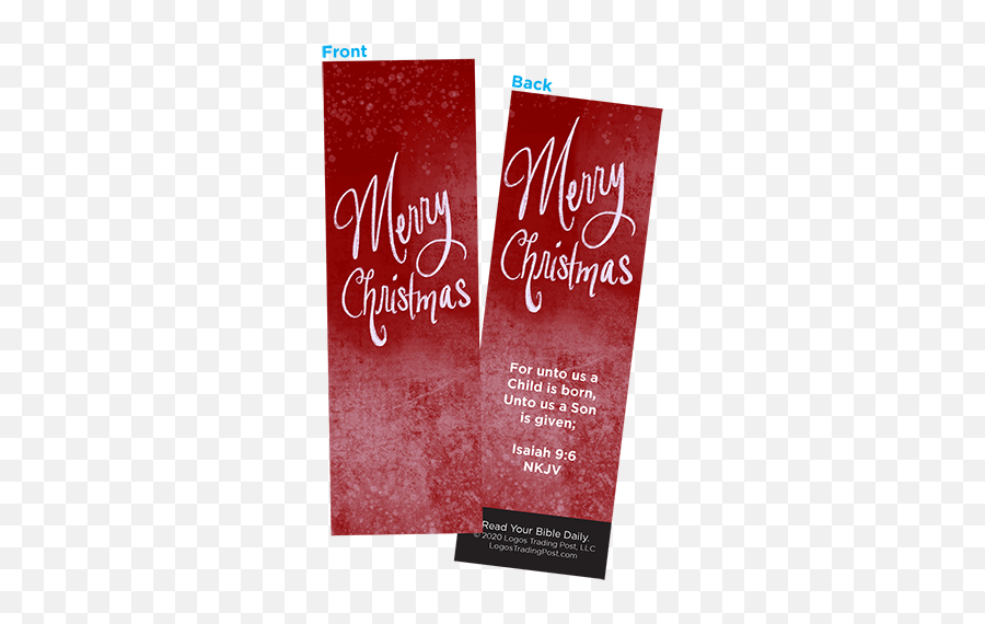 Children And Youth Bookmark Merry Christmas Isaiah 96 Pack Of 25 Handouts For Classroom Sunday School And Bible Study - New Year Emoji,Christmas Logos