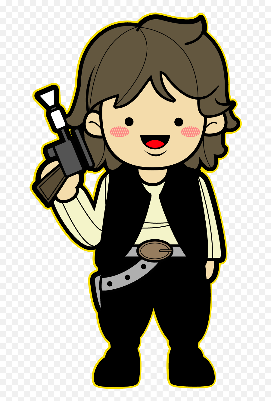Star Wars Clipart Kawaii - Star Wars Png Personagens Emoji,Star Wars Clipart
