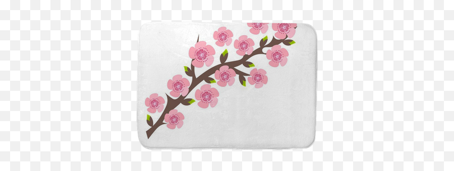 Cherry Blossom Bath Mat U2022 Pixers - We Live To Change Cherry Blossom Sticker Emoji,Cherry Blossom Png