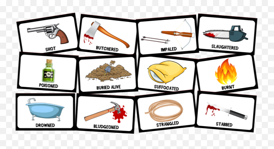 Murder Mystery Card Game Clipart - Mystery Game Cards Emoji,Card Game Clipart