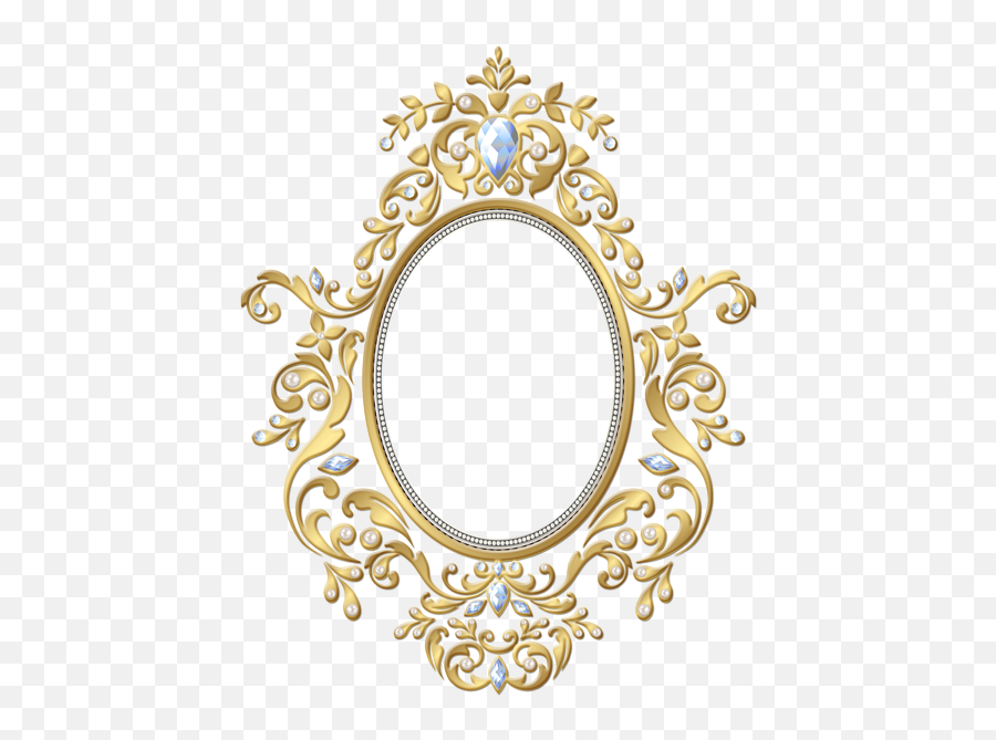 Decorative Gold Frame Transparent Emoji,Gold Frames Png