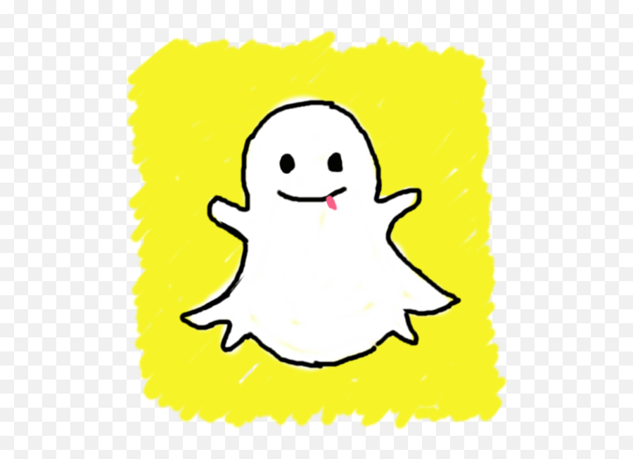 Drawing Snapchat Icon Transparent - Snapchat Icon Drawing Emoji,Snapchat Icon Png