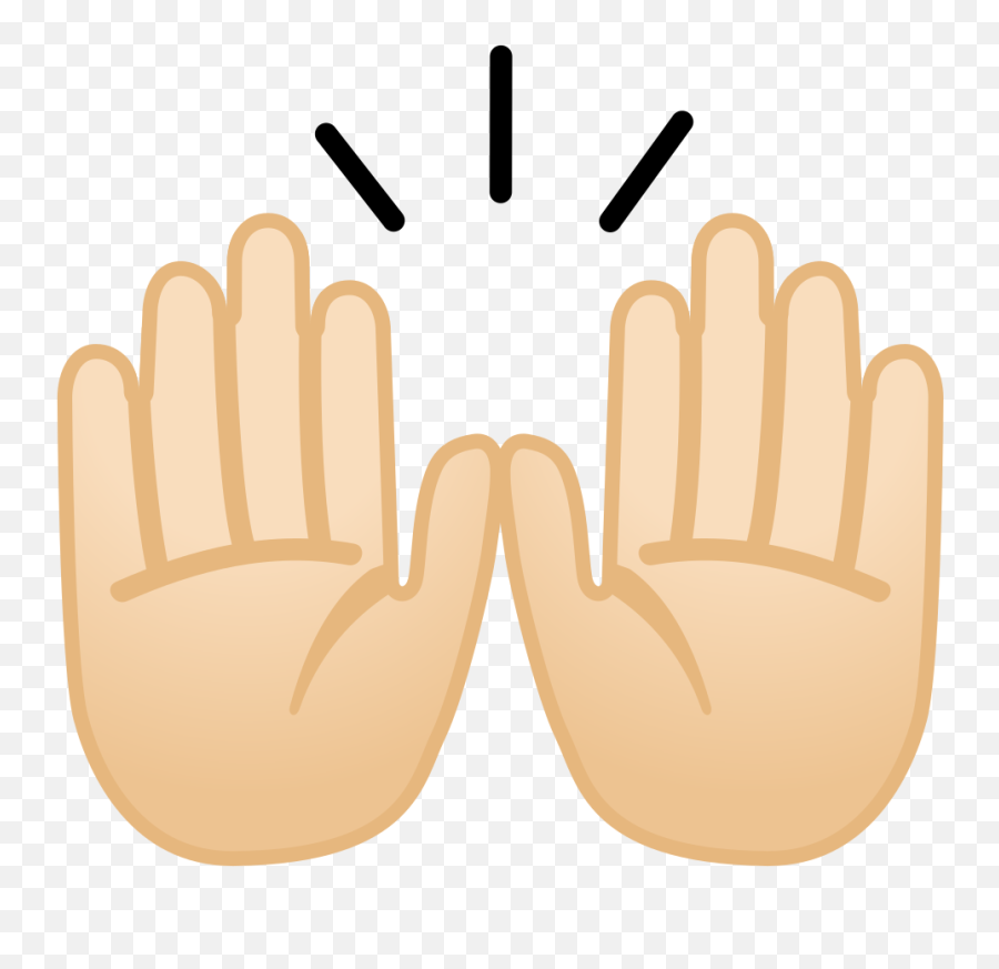 Raising Hands Light Skin Tone Icon - Significado Emoji,Raising Hands Clipart