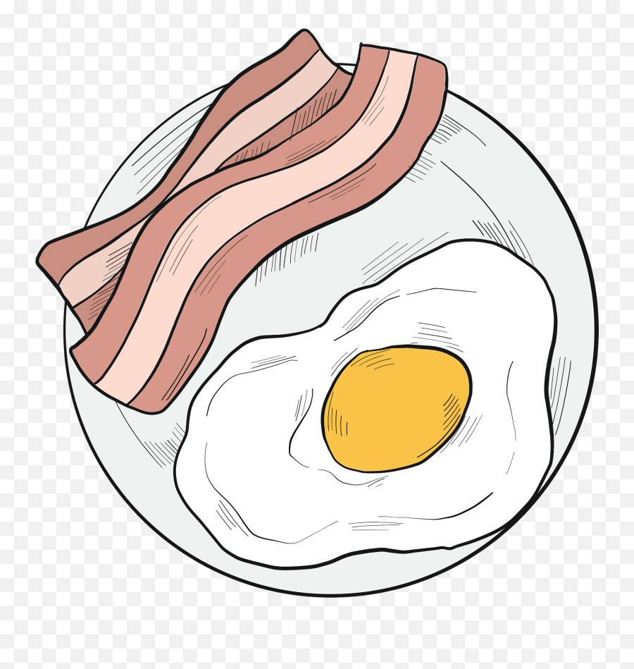 Bacon And Eggs Clipart - Dish Emoji,Bacon Clipart