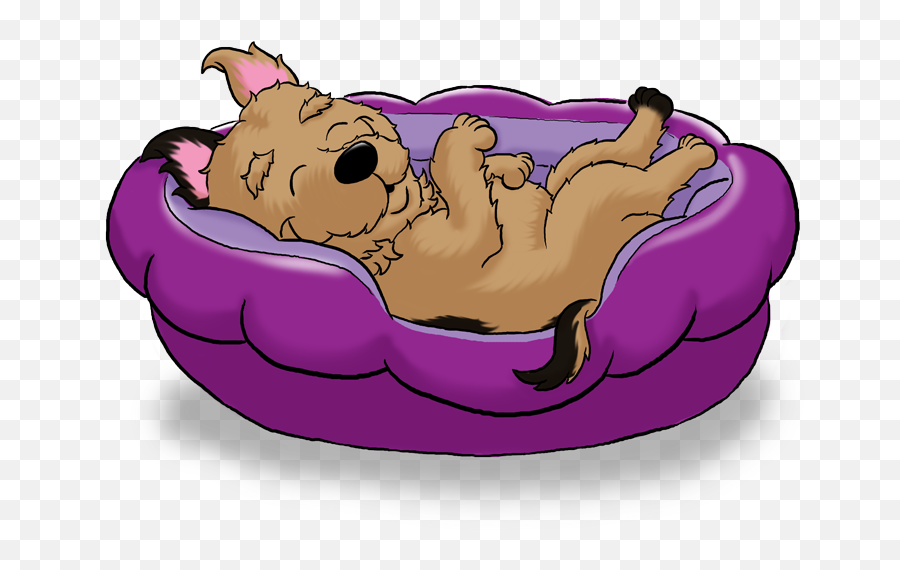 Download Hd Bed Clipart Dog - Dog In Dog Bed Clipart Clip Art Dog In Bed Emoji,Bed Clipart