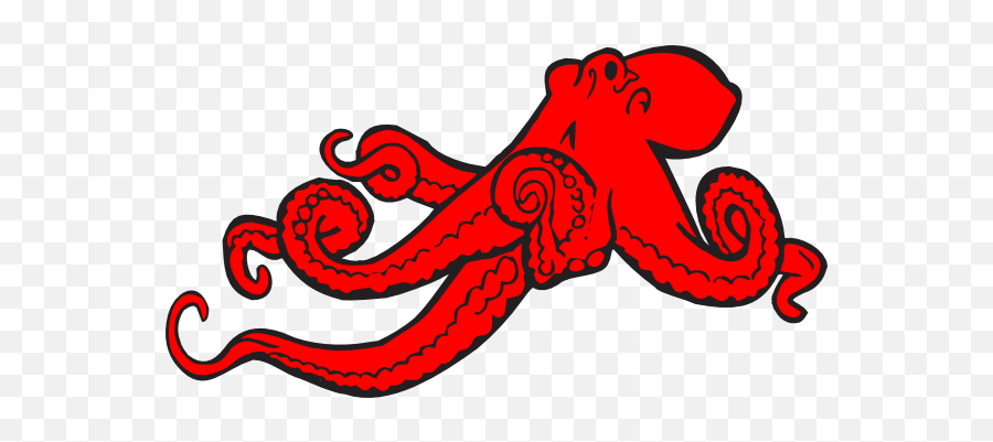 Octopus Clipart Free - Red Octopus Clip Art Emoji,Octopus Clipart
