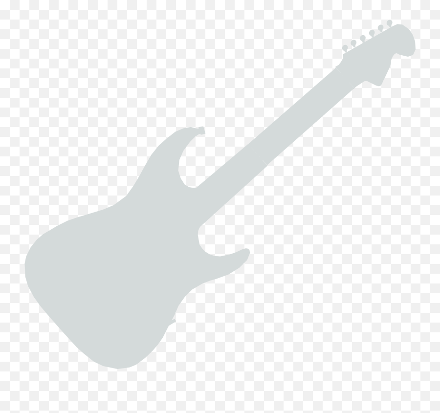 Gray Silhouette Of Electric Guitar Free - White Guitar Silhouette Png Emoji,Guitar Silhouette Png