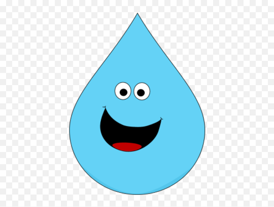 Smiling Raindrop Free Images At Clkercom - Vector Clip Cute Rain Drop Clipart Emoji,Smiling Clipart