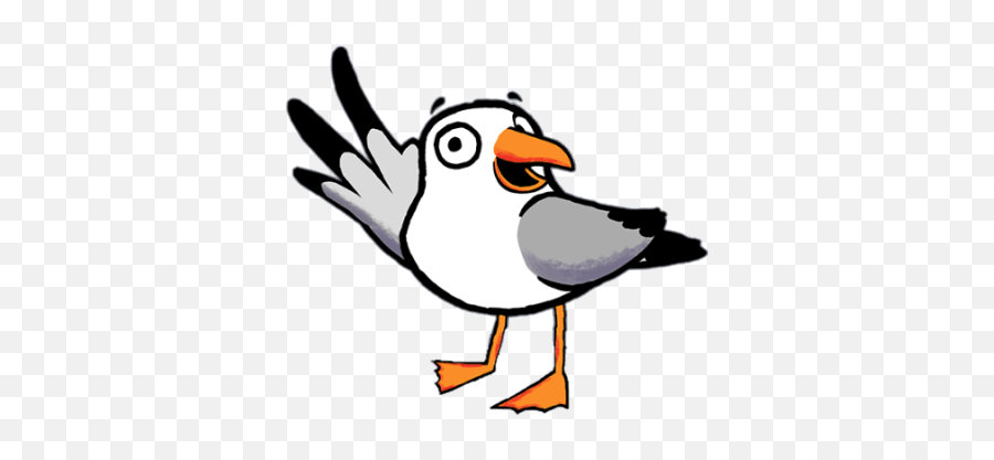 Toot Character Gus The Seagull - Cartoon Seagull No Background Emoji,Seagull Clipart