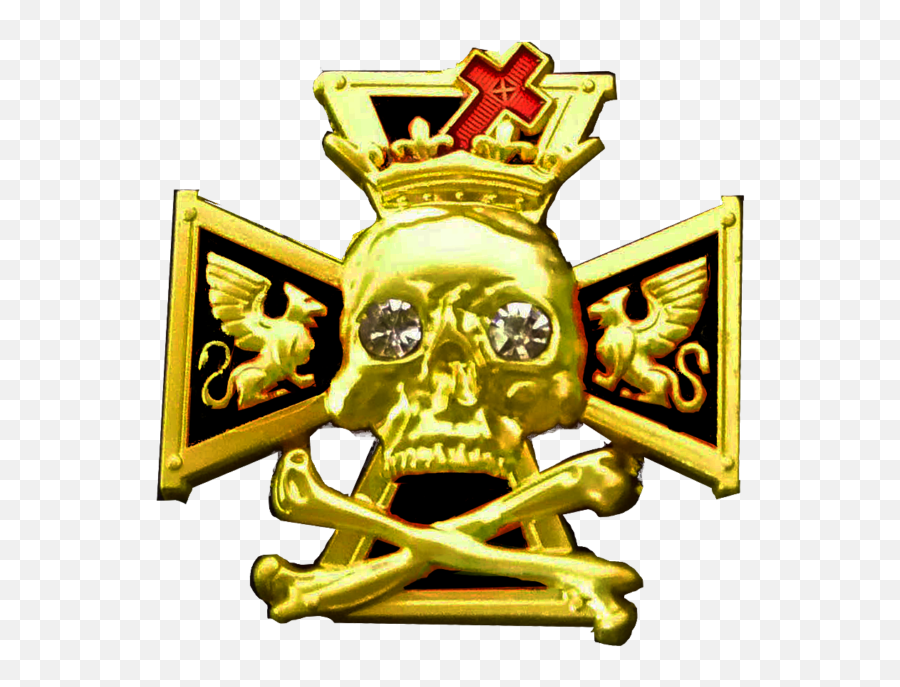 Skull Crossbones Pin Knights Templar - Language Emoji,Knights Templar Logo