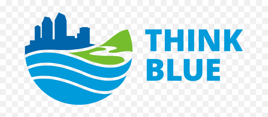Think Blue Logo Horizontal 2021 - City Of San Diego Think Blue Emoji,Think Logo