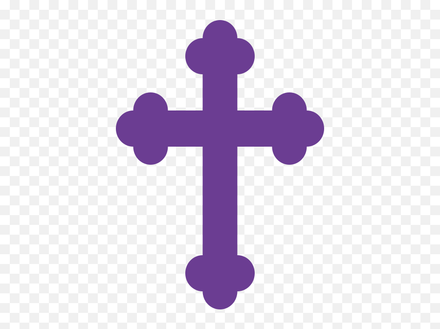 Purple Cross Clipart Clip Art At Clker - Clip Art Greek Orthodox Cross Emoji,Jesus On Cross Clipart