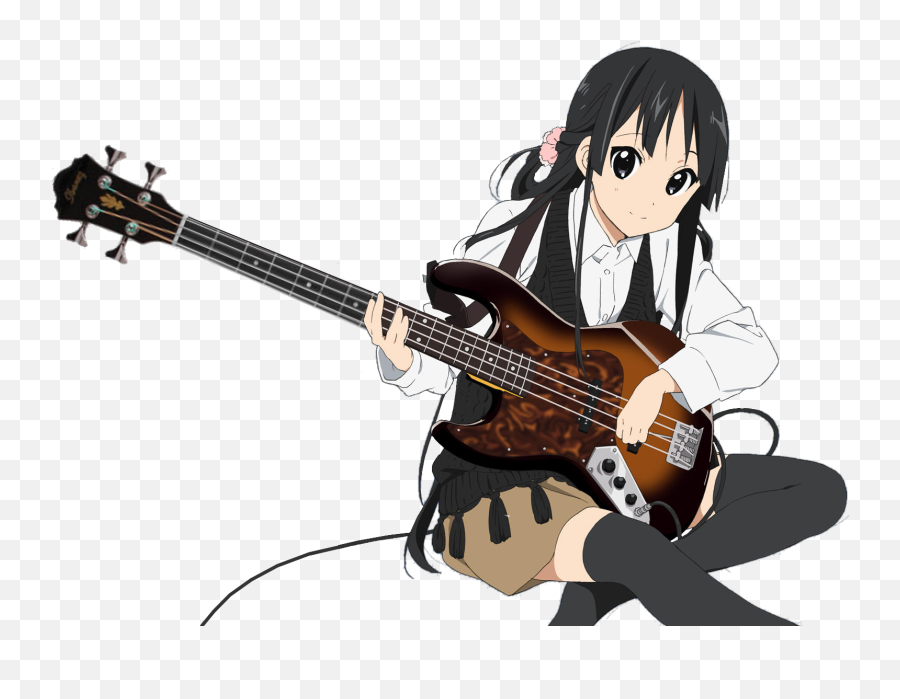 Download Bass Mio Ritsu K - On Fender Guitarist Precision Mio Akiyama Bass Png Emoji,K Clipart
