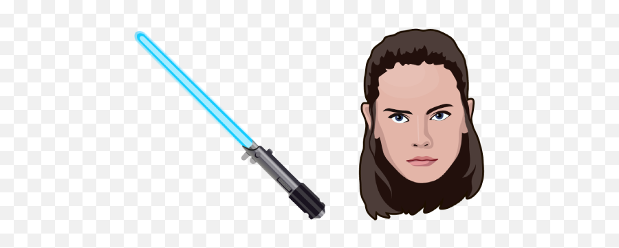 Star Wars Rey Skywalker Lightsaber Emoji,Rey Star Wars Png