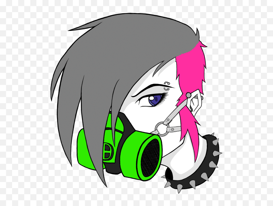 Gas Mask Girl By Wraithdragon - Drawing Of Girls With Gas Emoji,Gas Masks Clipart
