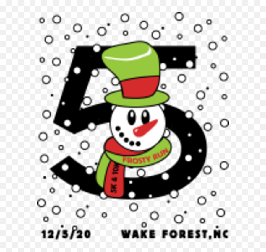 Frosty 10k5k - Wake Forest Nc 5k Running Dot Emoji,Wake Forest Logo