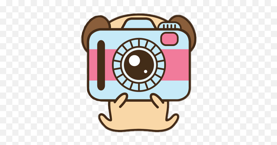 Camera Pug Kawaii Smile Saycheese Sticker By Josie Chan Emoji,Say Cheese Clipart