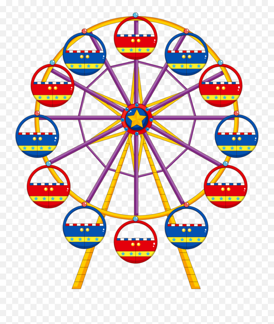 Disney Scrapbook Clown Crafts Clip Art - Carnival Ferris Wheel Png Emoji,Ferris Wheel Clipart