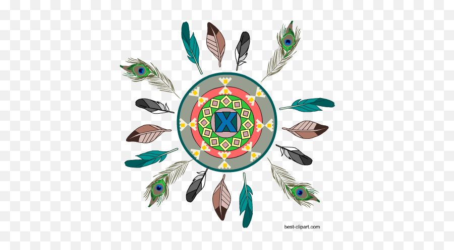 Dreamcatcher Aztec Design - Circle Full Size Png Download Decorative Emoji,Dream Catcher Clipart