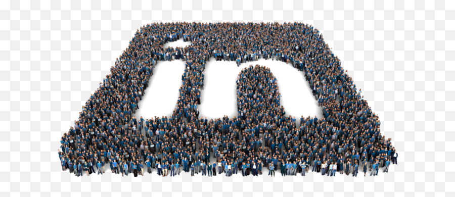 Download Hd Linkedin Logo Made Out Of People - Linkedin Ipo Logo Made Out Of People Emoji,Linkedin Logo