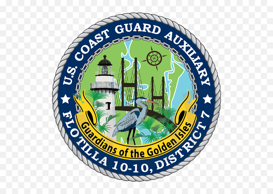 United States Coast Guard Auxiliary District 7 Flotilla 10 - Shorebirds Emoji,Us Coast Guard Logo