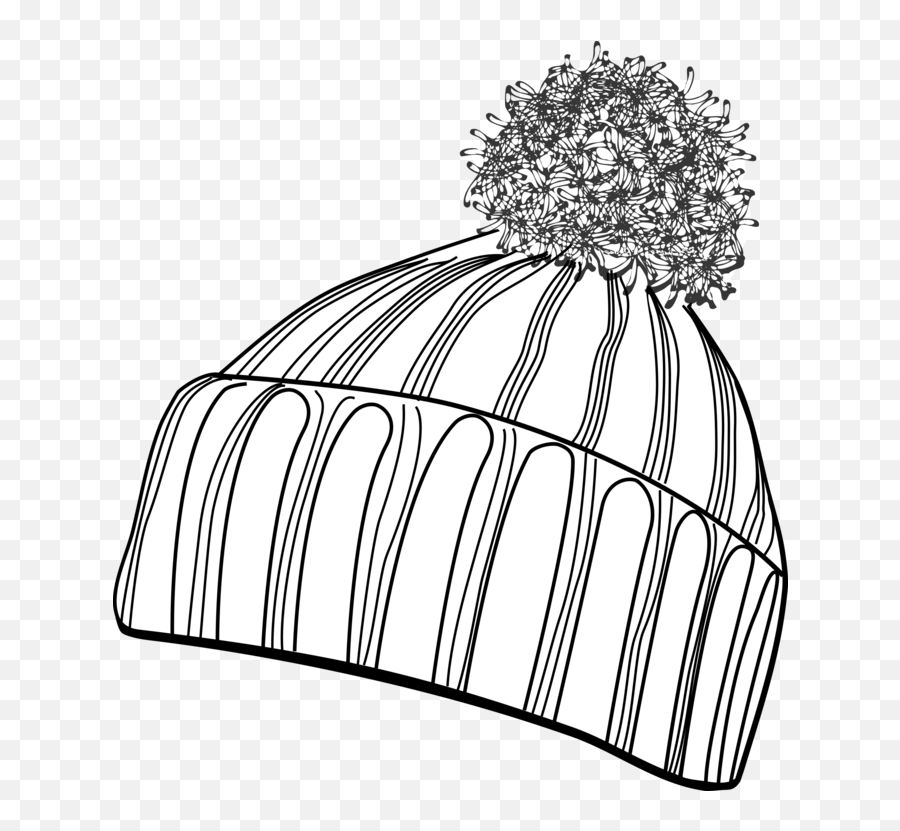 Coloring Pages Winter - Beanie Clip Art Black And White Emoji,Winter Hat Clipart