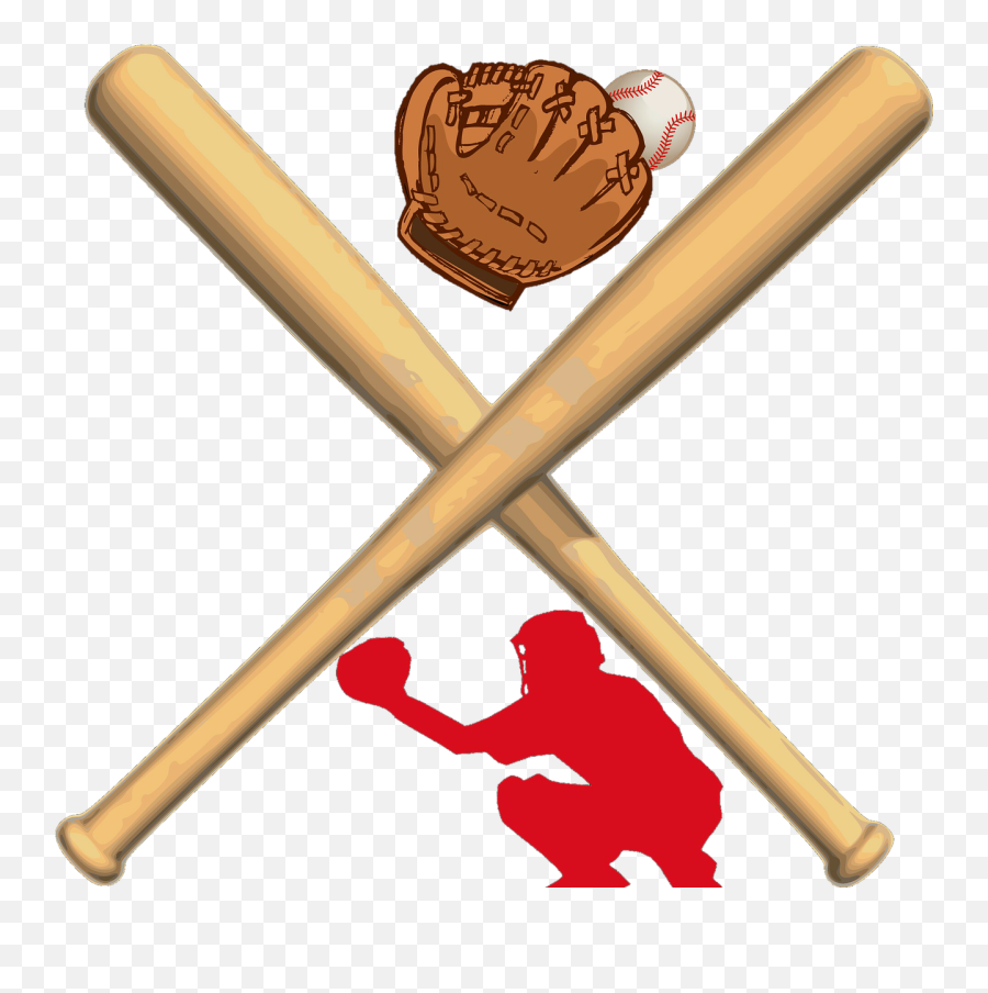 Sport Baseball Cacher - Crossed Baseball Bats Png Transparent Baseball Bats Crossed Emoji,Baseball Glove Clipart