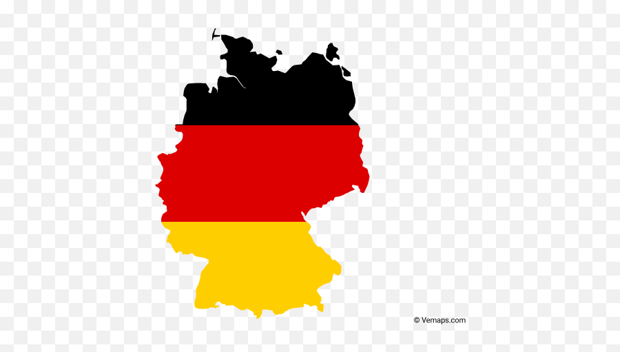 Germany Map Vector - Germany Outline With Flag Emoji,Germany Flag Png