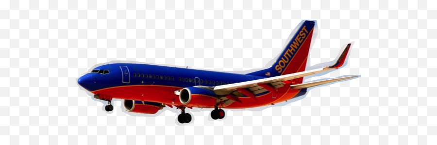 Download Southwest Airline In - Southwest Airplane With No Transparent Background Southwest Plane Png Emoji,Airplane Transparent Background