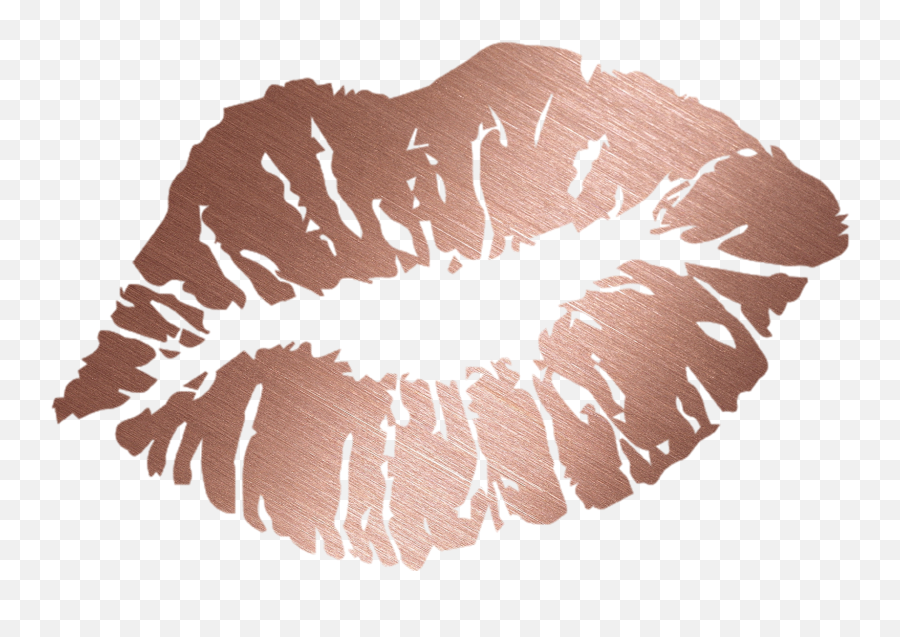 Kiss Lips Rosegold Puckerup Sticker - Kiss Mouth Emoji,Kiss Lips Png