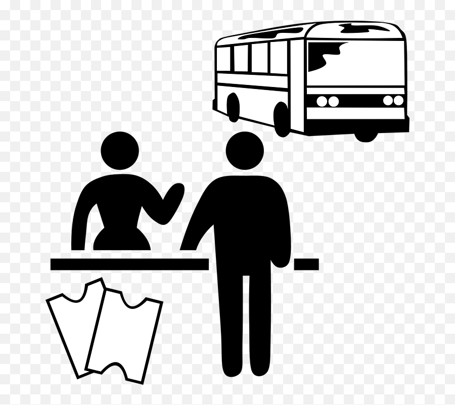 Bus Commuters Passengers Waiting Bus Stand Commute - Hotel Bus Png Image Clipart Emoji,Wait Clipart
