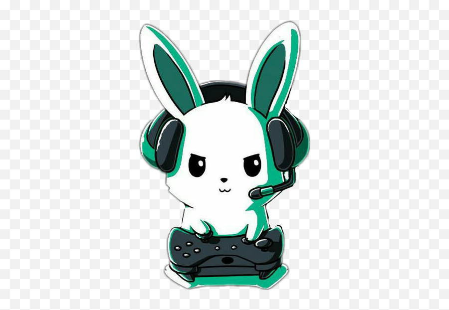 Download Report Abuse - Conejo Gamer Full Size Png Image Bunny Gamer Emoji,Gamer Png
