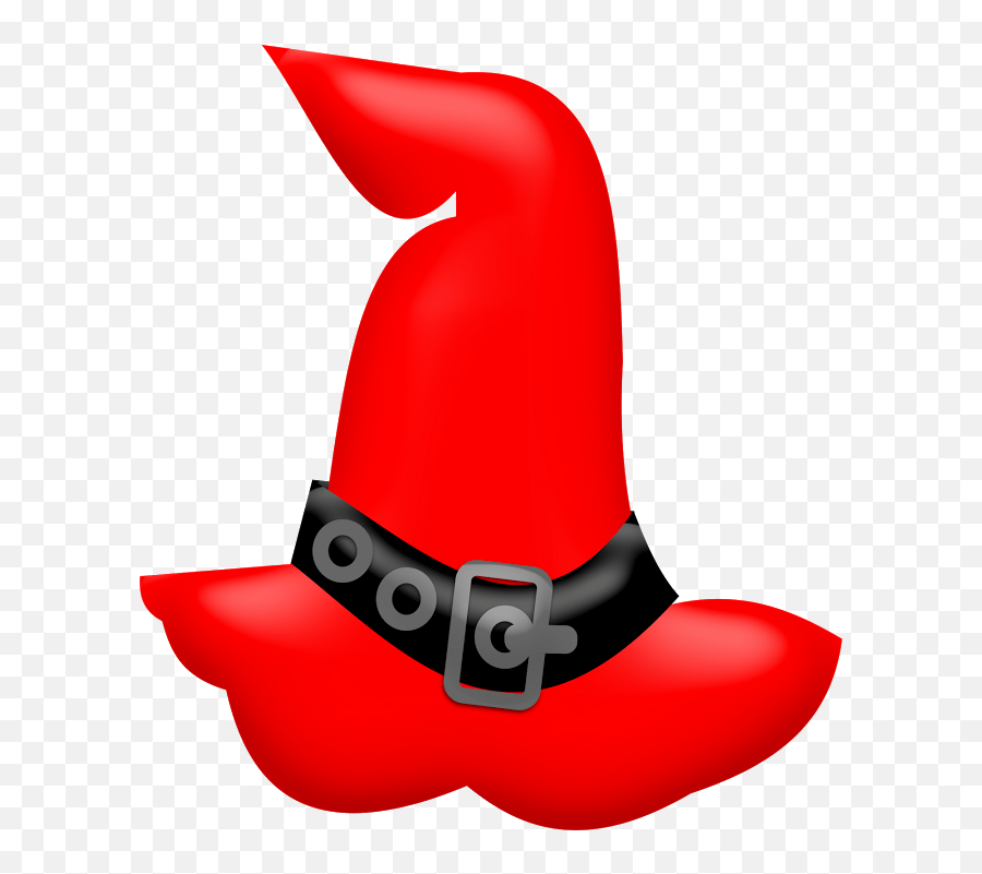 Download Hd Halloween Witch Hat - Red Witch Hat Clipart Red Witch Hat Clipart Emoji,Witch Hat Clipart