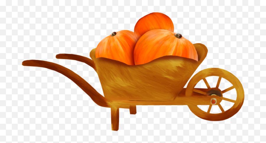 Wheelbarrow Full Of Pumpkins Clipart Transparent Cartoon - Gourd Emoji,Pumpkins Clipart