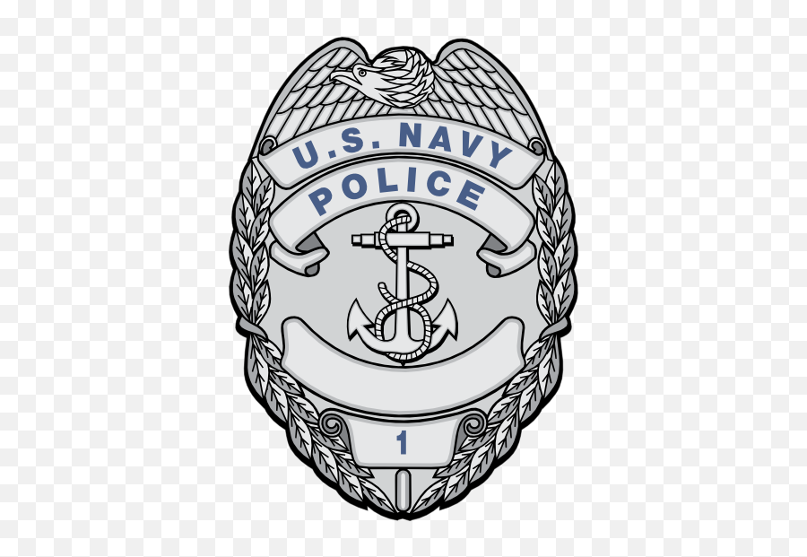 Navy Silver Police Badge Magnet Emoji,Sherrif Badge Clipart