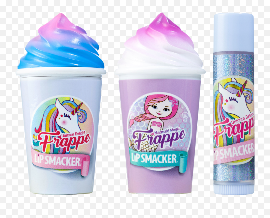 Magical Frappe Collection 3 Pack Beverage Lip Balm - Unicorn U0026 Mermaid Lip Smacker Emoji,Mermaid Transparent Background