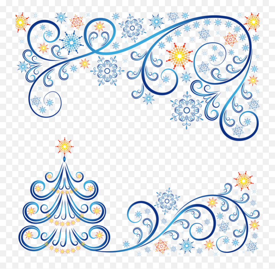 Clip Art Transparent Christmas Border Blue Transparent - Blue Christmas Borders Png Emoji,Christmas Borders Clipart