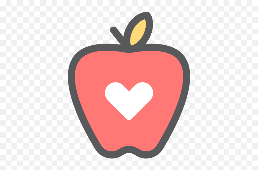 Apple Heart Food Healthcare And Medical Fruit Organic - Heart Shape Healthy Clipart Heart With Food Emoji,Healthy Food Clipart