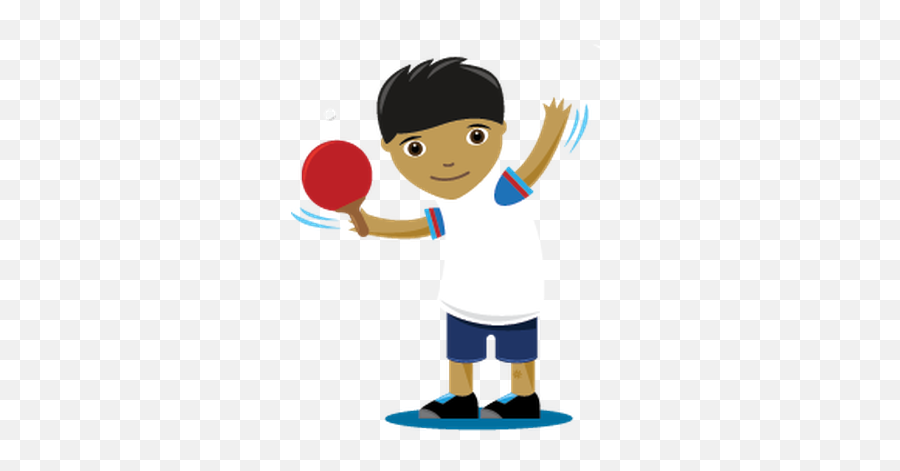Children Playing Sports - Table Tennis Girl Clipart Table Tennis Player Cartoon Icon Png Emoji,Children Playing Clipart