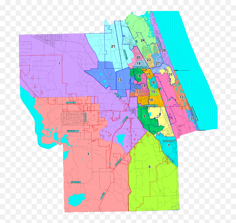 Florida Map Outline Png - Flagler County Precinct Map Zip Zip Code Map Flagler County Fl Emoji,Florida Outline Png