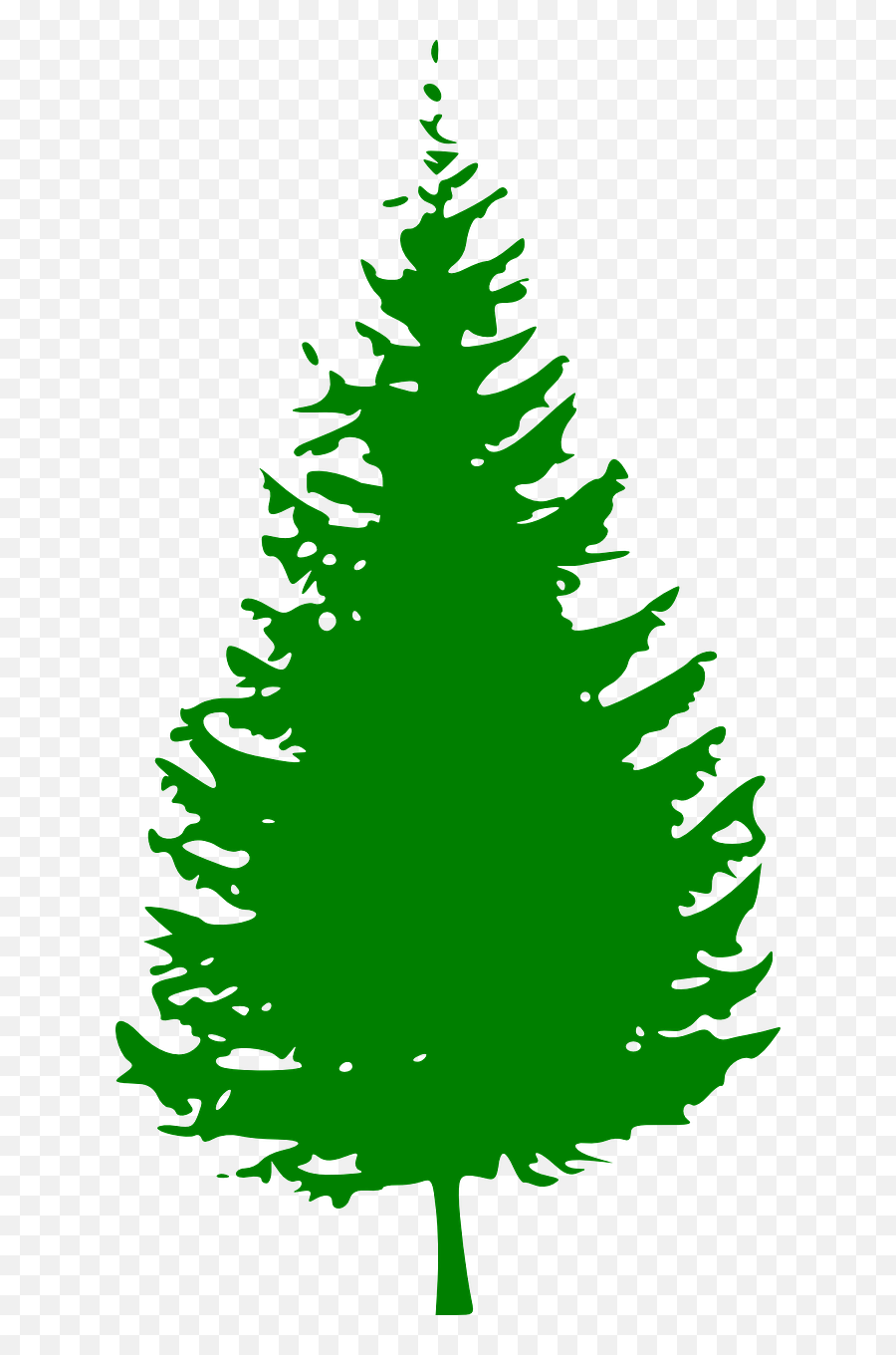 Pine Tree Green Clip Art - Vector Clip Art Online Royalty Evergreen Tree Silhouette Emoji,Green Clipart