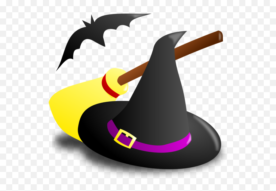 Broom Witch Hat Witchcraft Beak Headgear For Halloween - 730x688 Costume Hat Emoji,Witch Hat Transparent