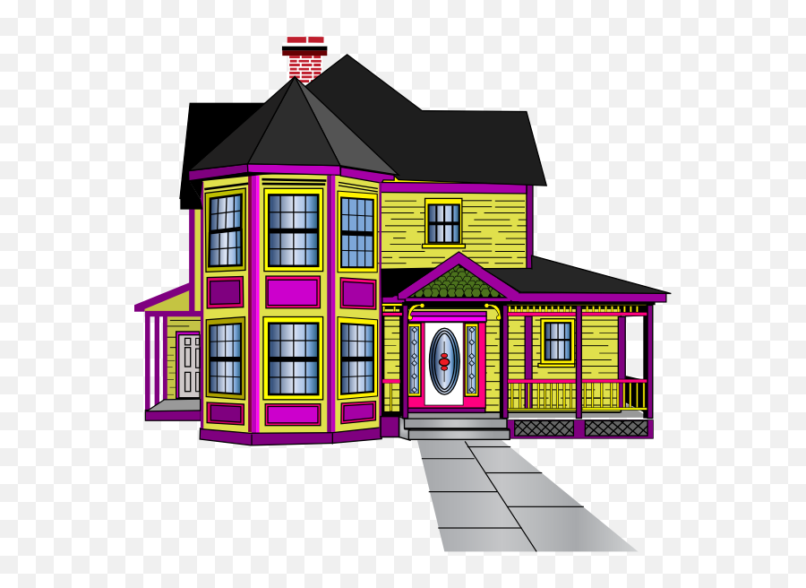 Old House Clipart Victorian - Large House Clipart Emoji,Beautiful Clipart