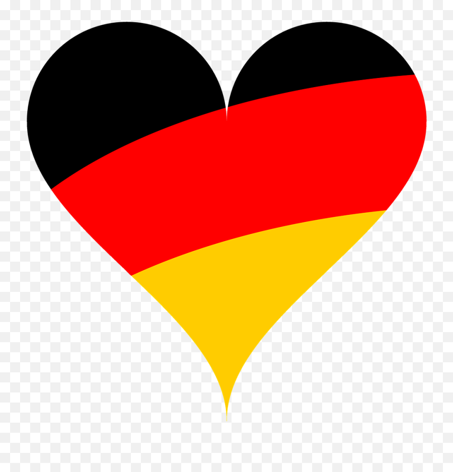 Love Heart Flag Germany - Transparent German Flag Heart Emoji,Germany Flag Png