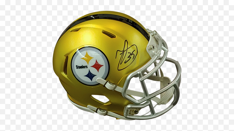Minkah Fitzpatrick Autographed - Pittsburgh Steelers Official Emoji,Steelers Helmets Logo