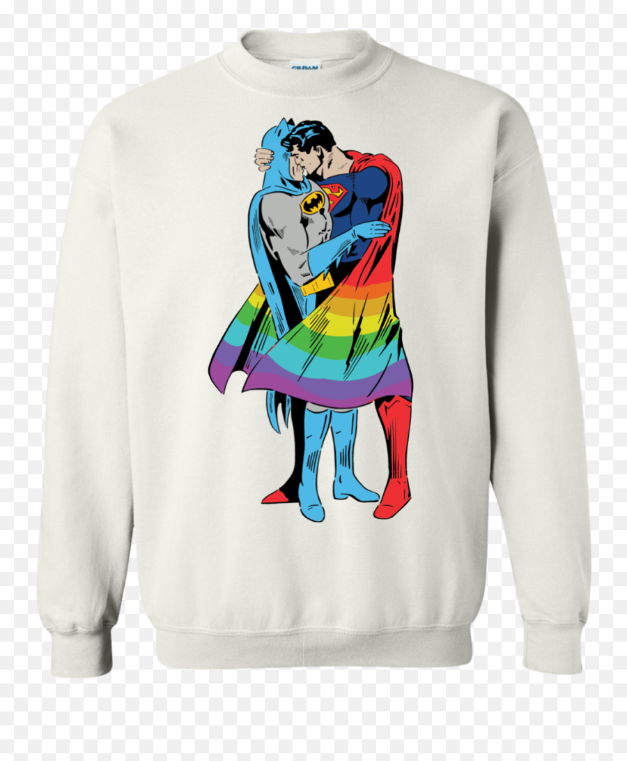 Superman Kiss Batman Love Is Love Lgbt - Clairo Immunity Sweatshirt Emoji,Superman Logo T Shirts