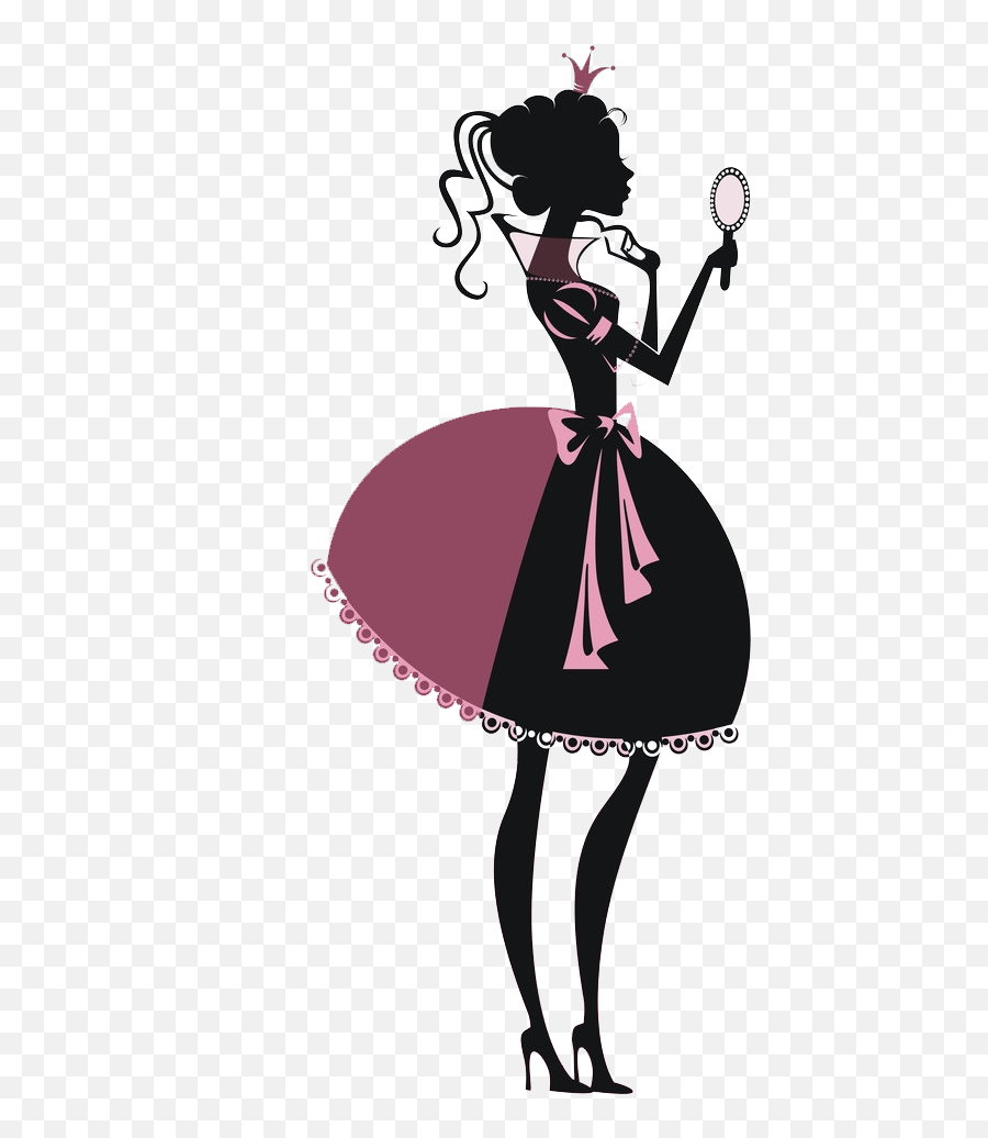 Makeup Clipart Fashion Makeup Picture - Silhouette Girl With Mirror Emoji,Makeup Clipart