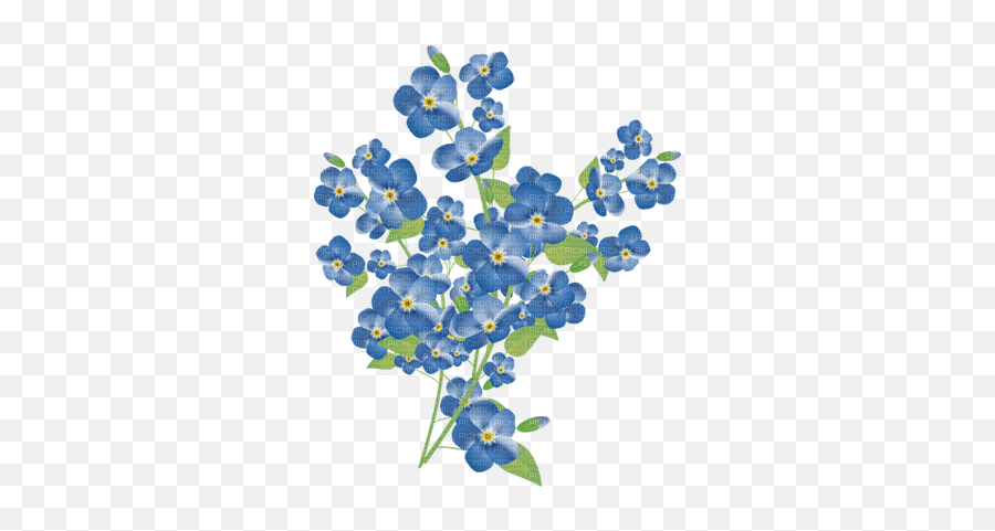Blue Flowe Fleur Bleu Forget - Menot Flower Blue Flowe Emoji,Forget Me Not Clipart
