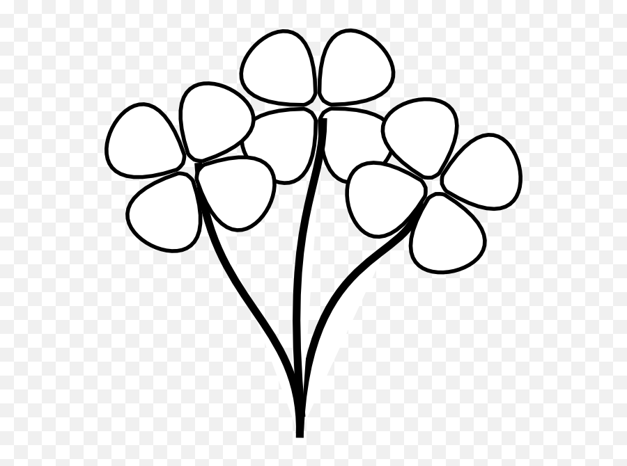 Three White Flowers Clip Art At Clkercom - Vector Clip Art Emoji,White Flowers Transparent