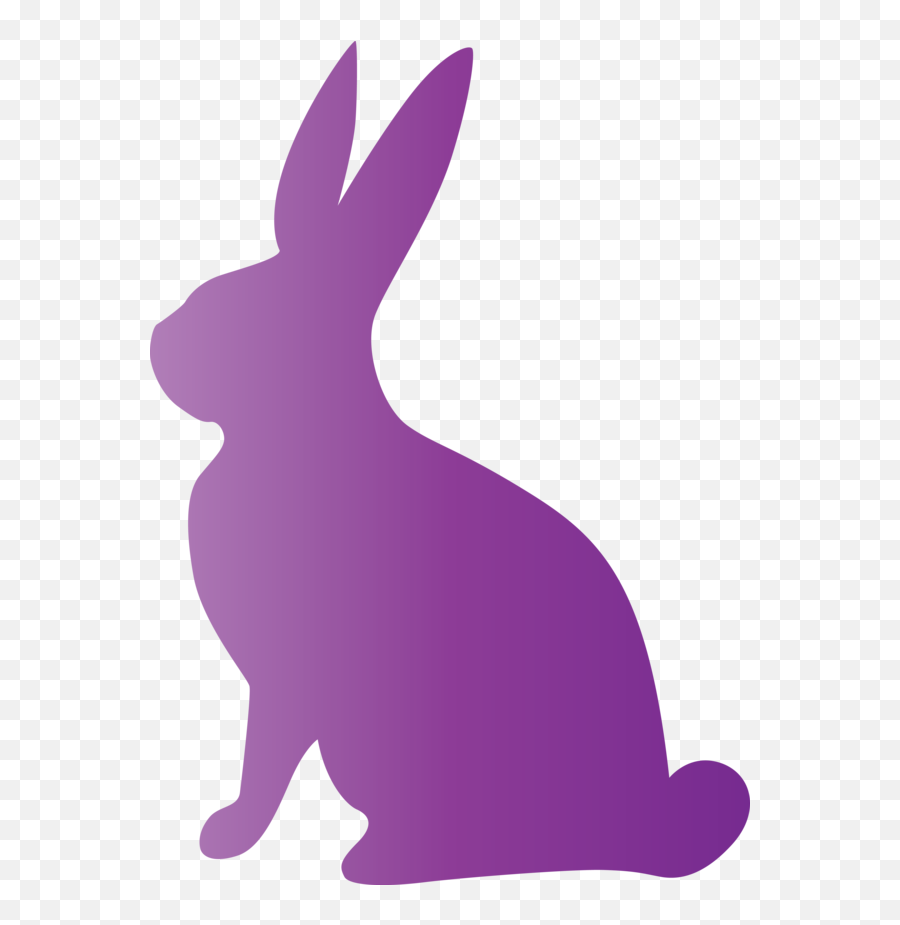 Easter Rabbit Violet Purple For Easter Bunny For Easter Emoji,Snowshoe Clipart